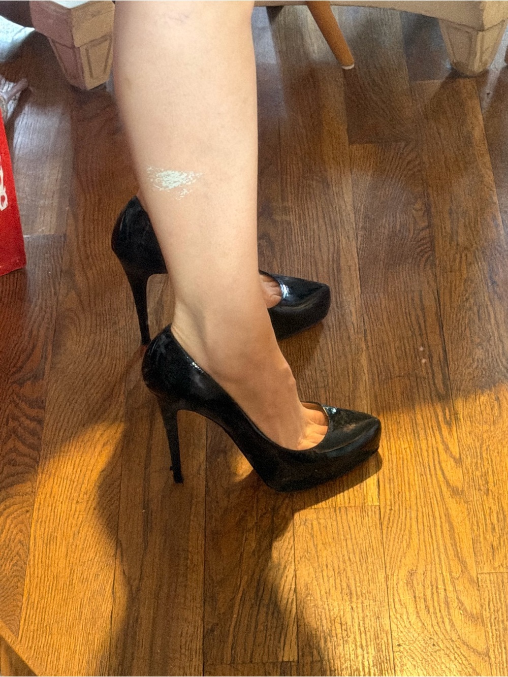 Christian Louboutin Black Patent Leather Platform Stiletto Pumps